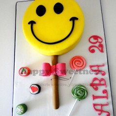 lollipop cake, fondant, cake